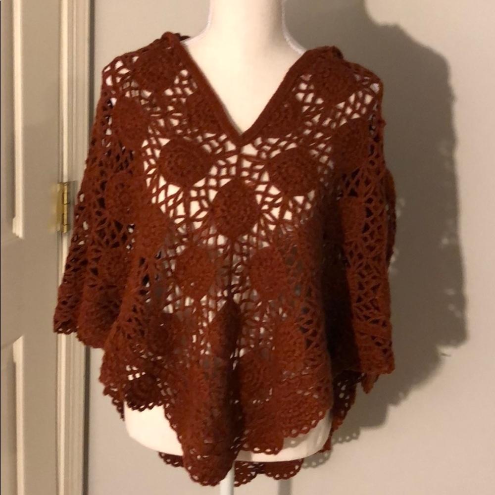 Forever 21 poncho with hoodie